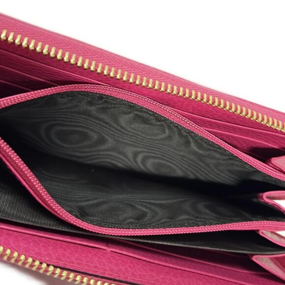Auth GUCCI GG Marmont 456117 Pink Leather - Long Wallet - Picture 5 of 6